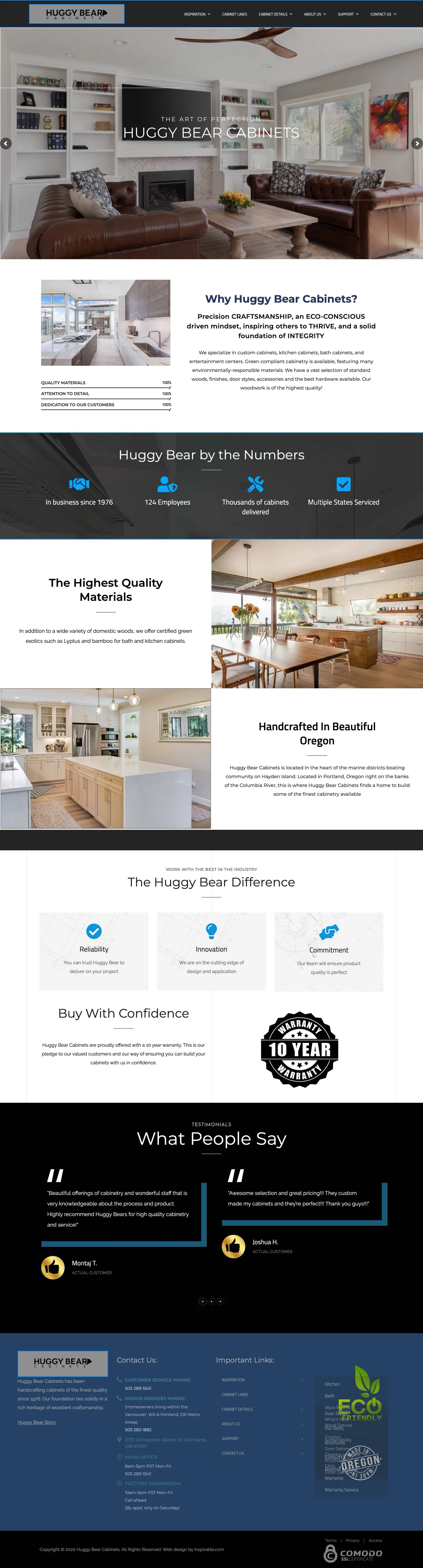 Huggy Bear Cabinets website by Inspirable