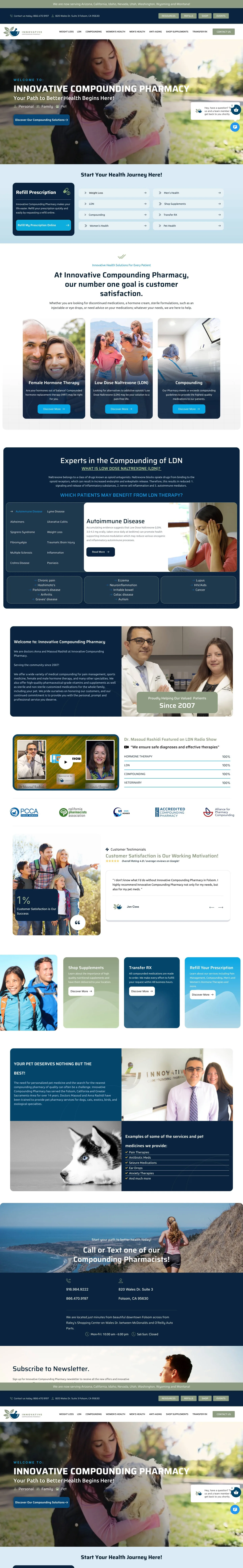 Innovative Compounding Pharmacy website by Inspirable
