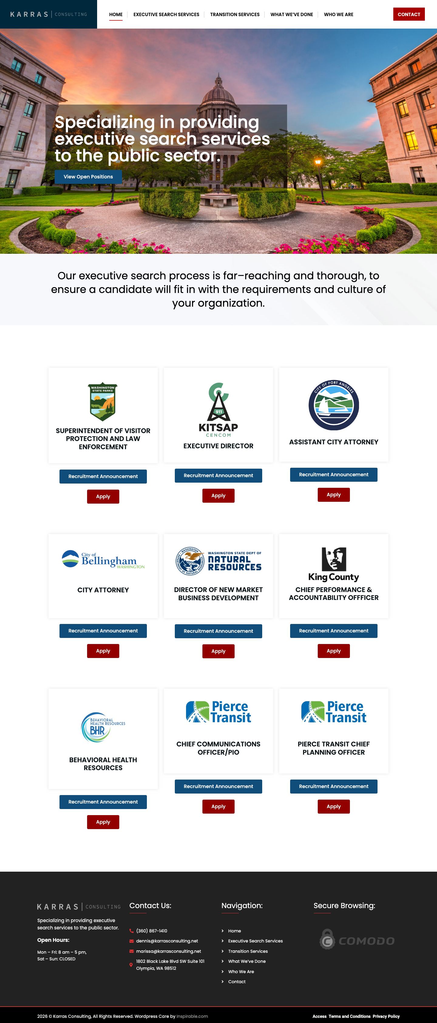 Karras Consulting website by Inspirable