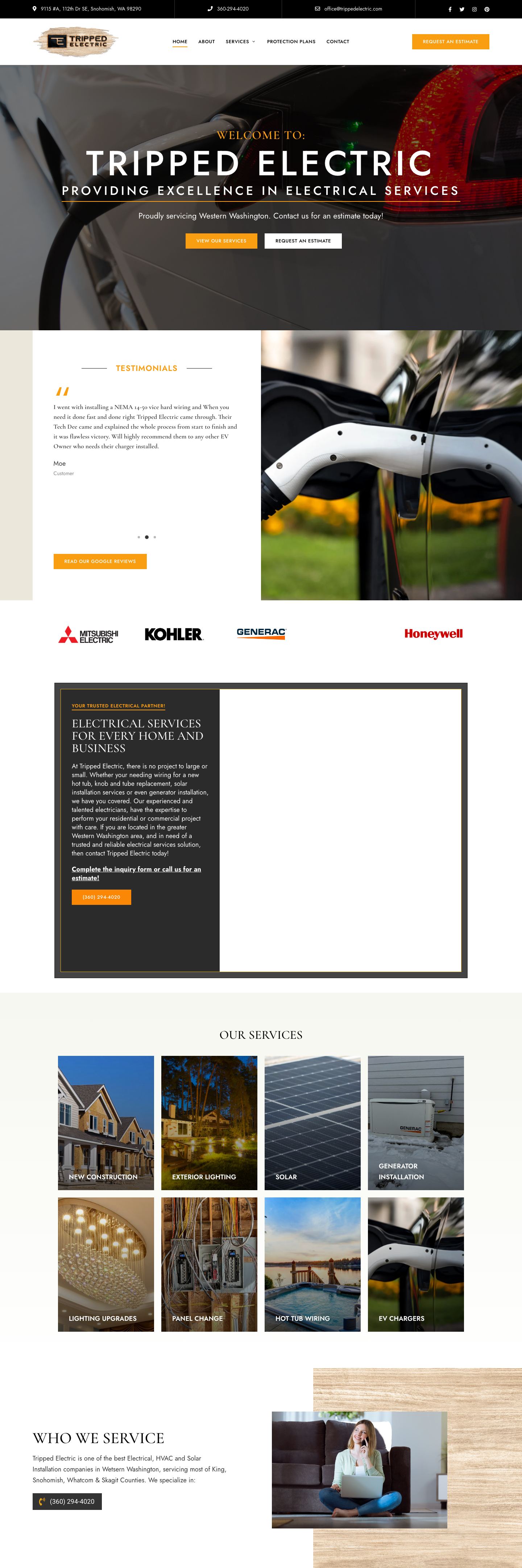 Tripped Electric website by Inspirable