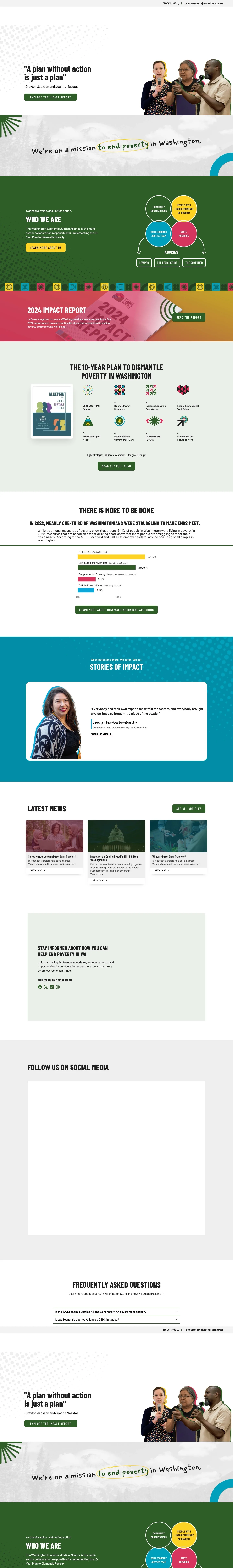 WA Economic Justice Alliance website by Inspirable